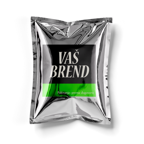 Vaš logotip blagovne znamke na embalaži za kavo, embalaži in veleprodaji